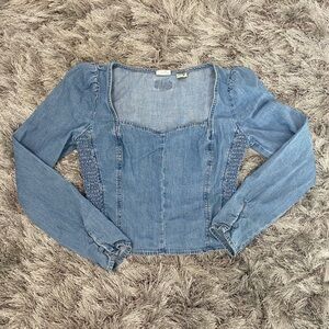 Levi's Womens Ophelia Corset Denim Blouse